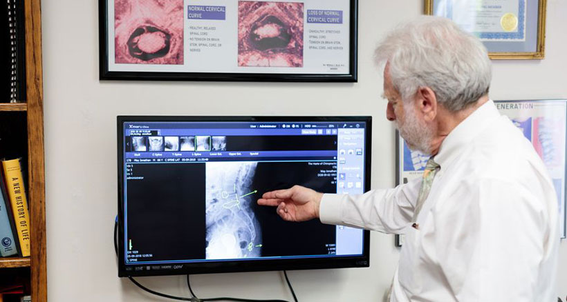 chiropractic examination at The Harte of Chiropractic in Corte Madera CA