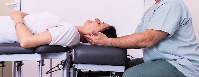 patient receiving upper cervical specific technique in Corte Madera